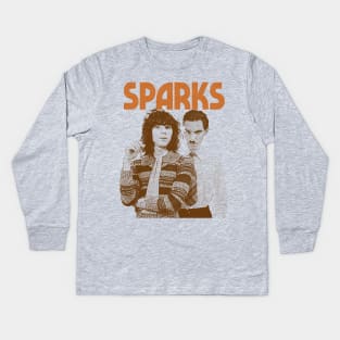 Sparks - Vintage Style Retro Aesthetic Design Kids Long Sleeve T-Shirt